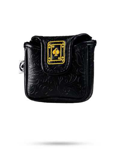 Black/Gold Ace of Spades - Mallet Putter Cover - Club Rehab