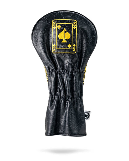 Black/Gold King of Spades - Driver Cover - Club Rehab