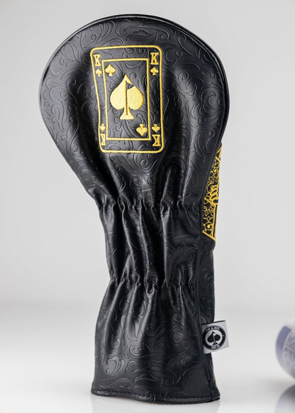 Black/Gold King of Spades - Driver Cover - Club Rehab