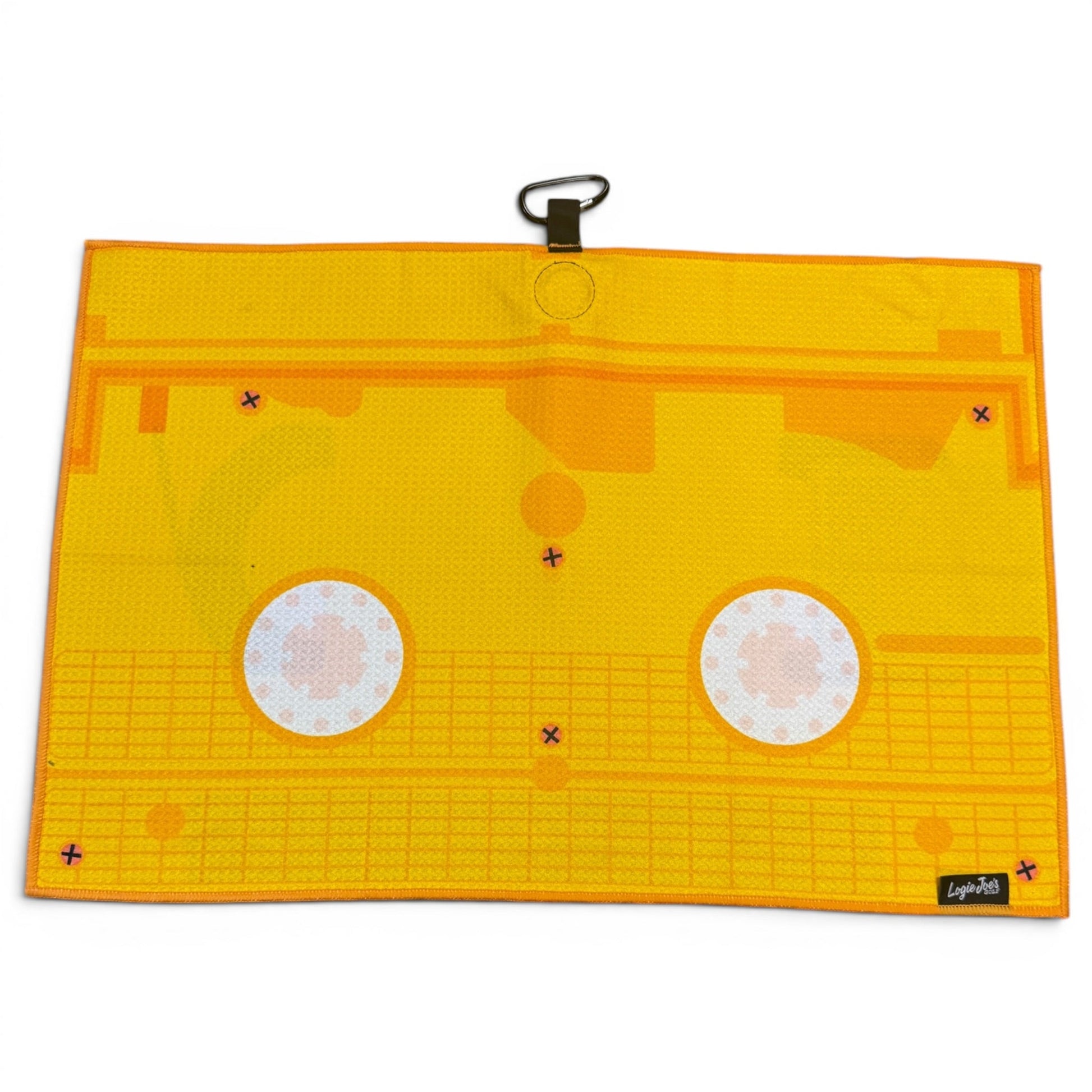 Block Party Golf Towel | 24” x 16” Microfiber Towel | Magnetic Clip & Carabiner | Premium Golf Accessory - Club Rehab