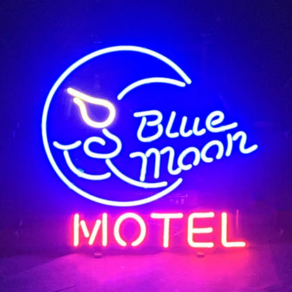 Blue Moon Motel Neon Sign Light - Club Rehab