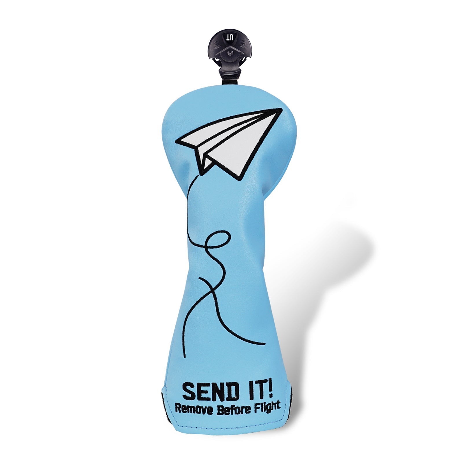 Blue Paper Airplane SEND IT! Headcover - Fairway - Club Rehab