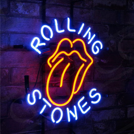 Blue Rolling Stones Neon Signs Light - Club Rehab