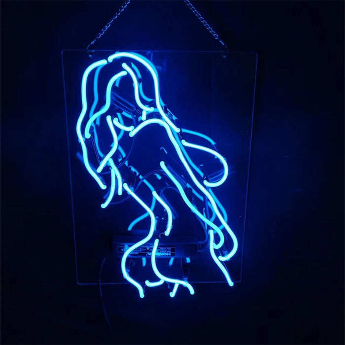 Blue Sexy Girl Live Nudes Neon_Signs Light - Club Rehab