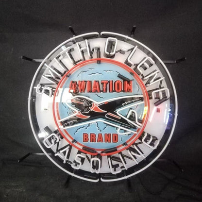 Blue Smith - o - lene Gasoline Aviation Brand Neon Signs Light - Club Rehab