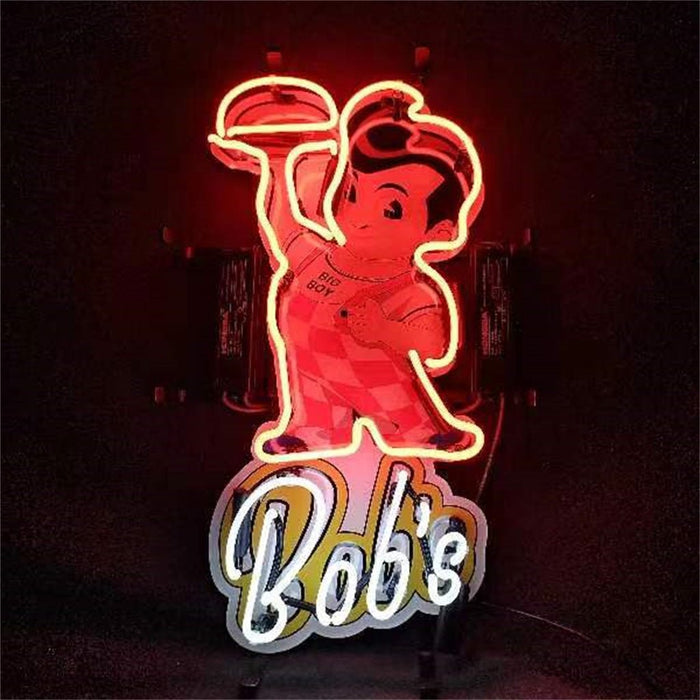 Bob's Big Boy Red Neon Signs Light - Club Rehab