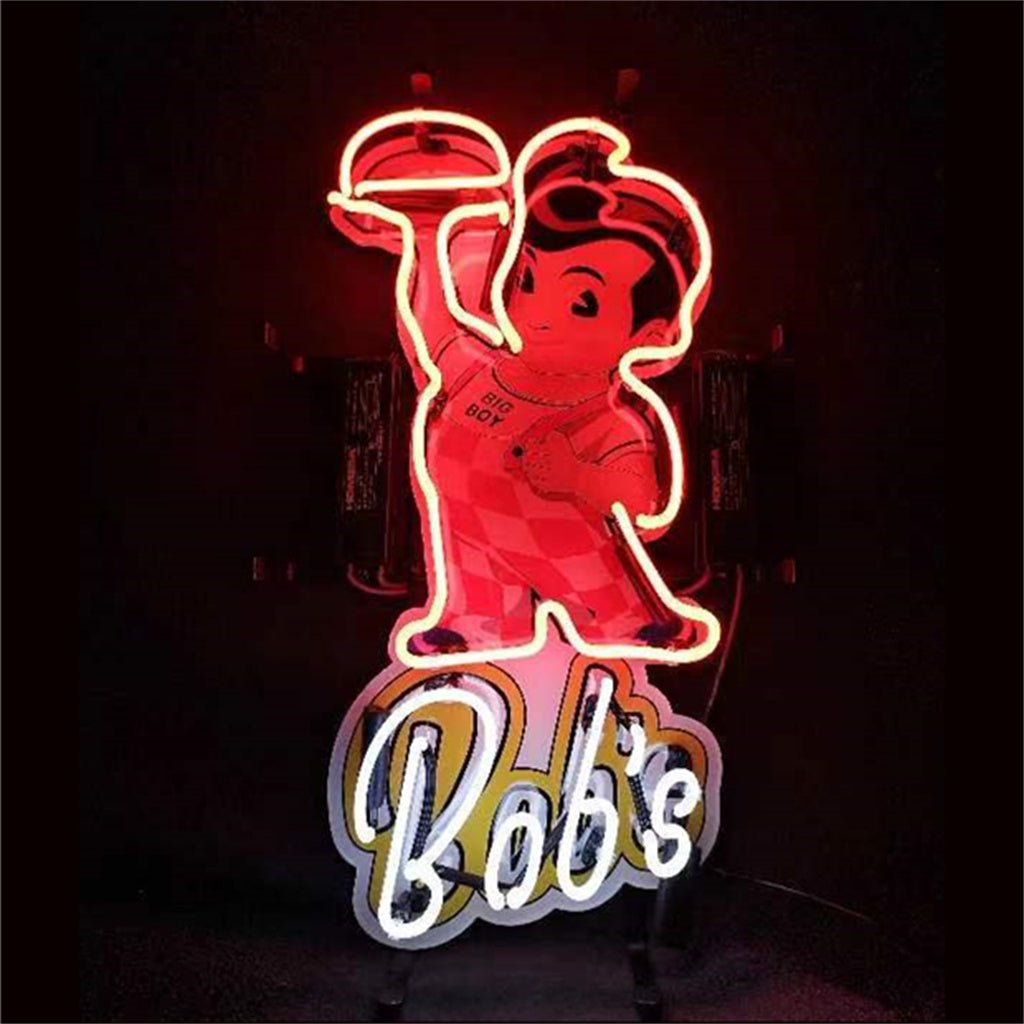 Bob's Big Boy Red Neon Signs Light - Club Rehab