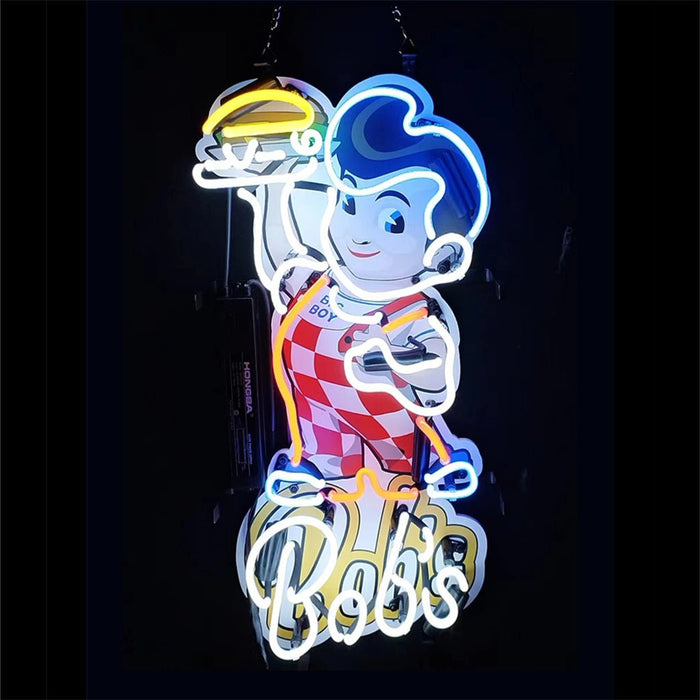 Bob's Big Boy White Neon Signs Light - Club Rehab