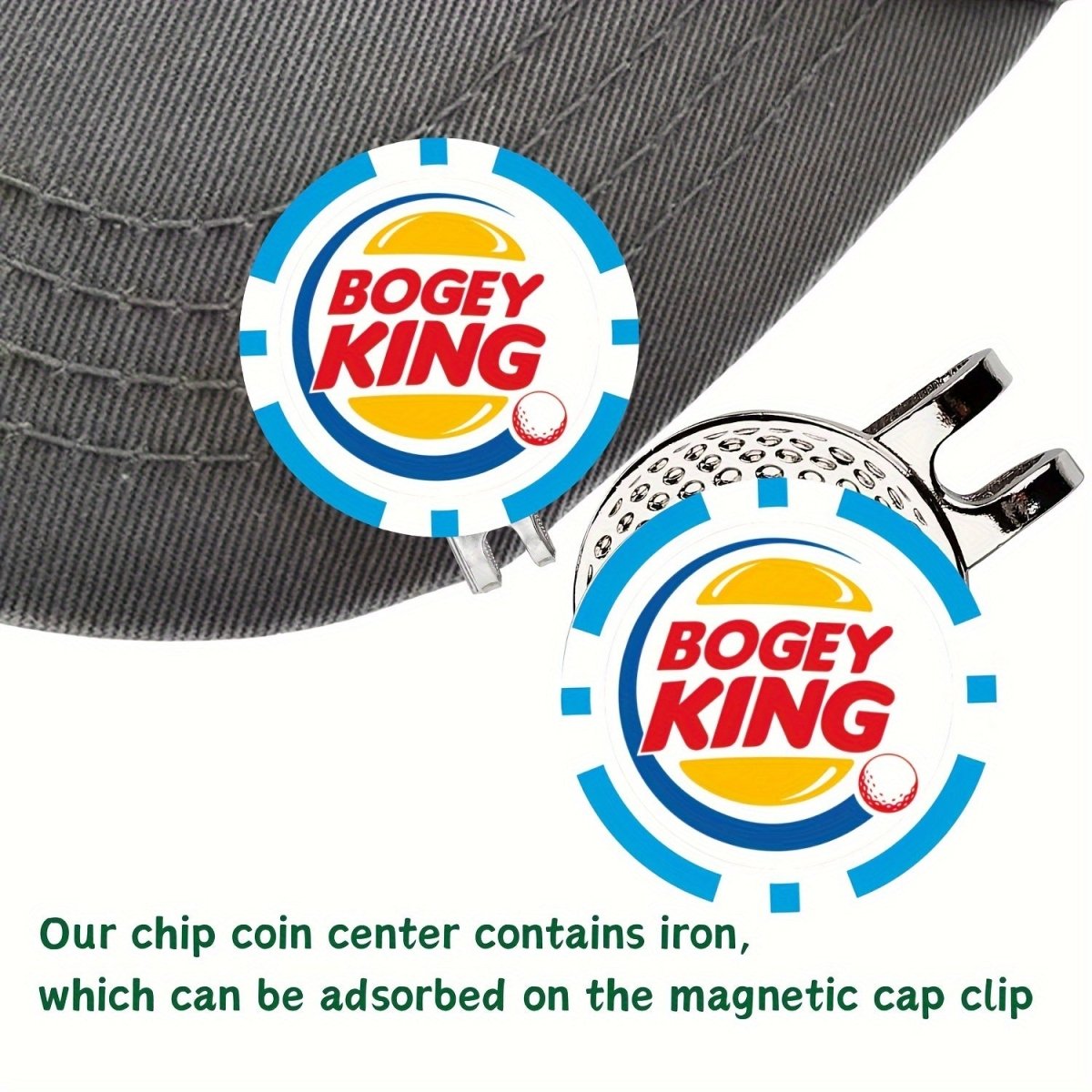 Bogey King Golf Ball Marker - Poker Chip Style - Club Rehab - Golf Ball MarkerBogey King Golf Ball Marker - Poker Chip Style