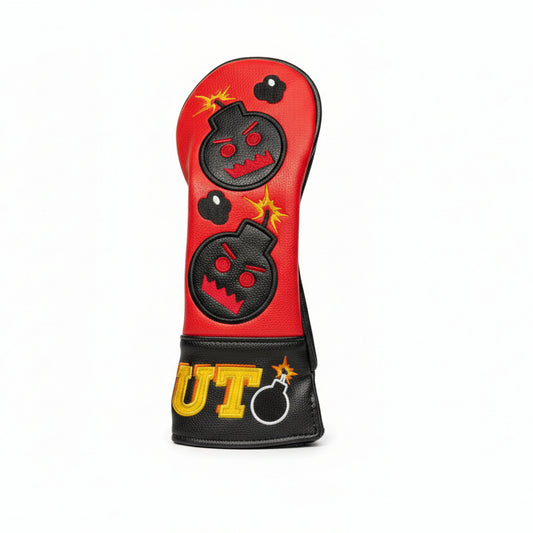 Bomb Headcover - Hybrid Red & Black - Club Rehab