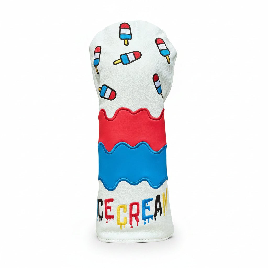 Bomb Pop inspired driver headcover red white blue drip