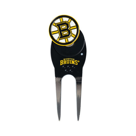 Boston Bruins divot tool: shaped marker lifted