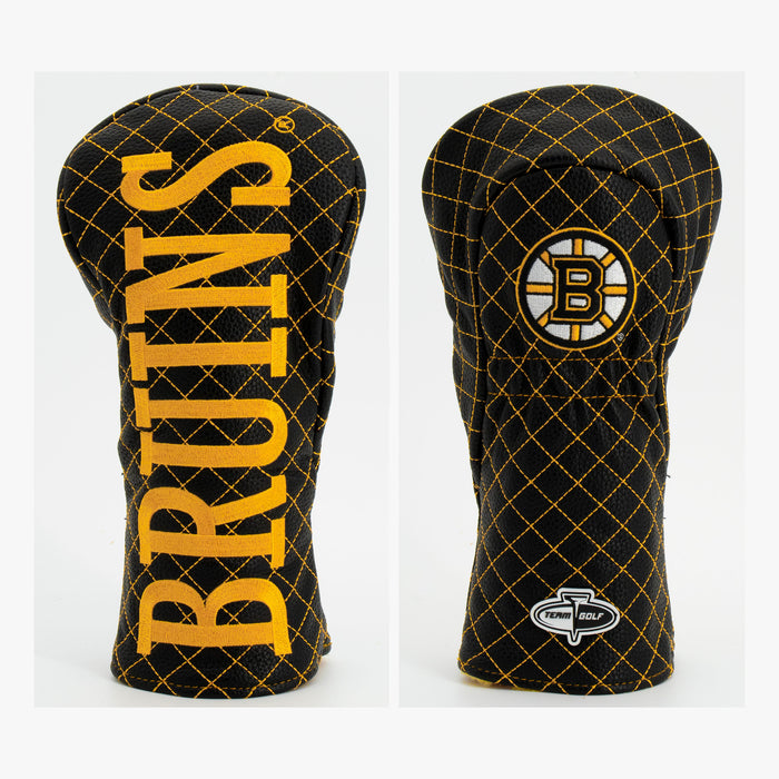 Boston Bruins Solid Quilted Fairway Headcover, front and back views