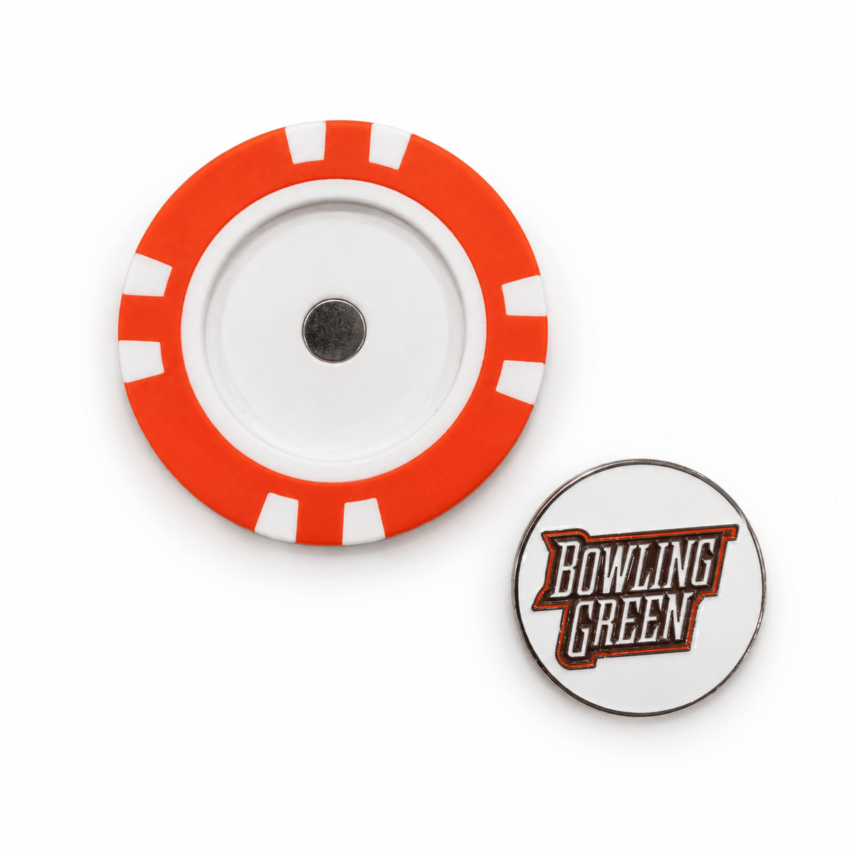 Bowling Green chip and wordmark ball marker set