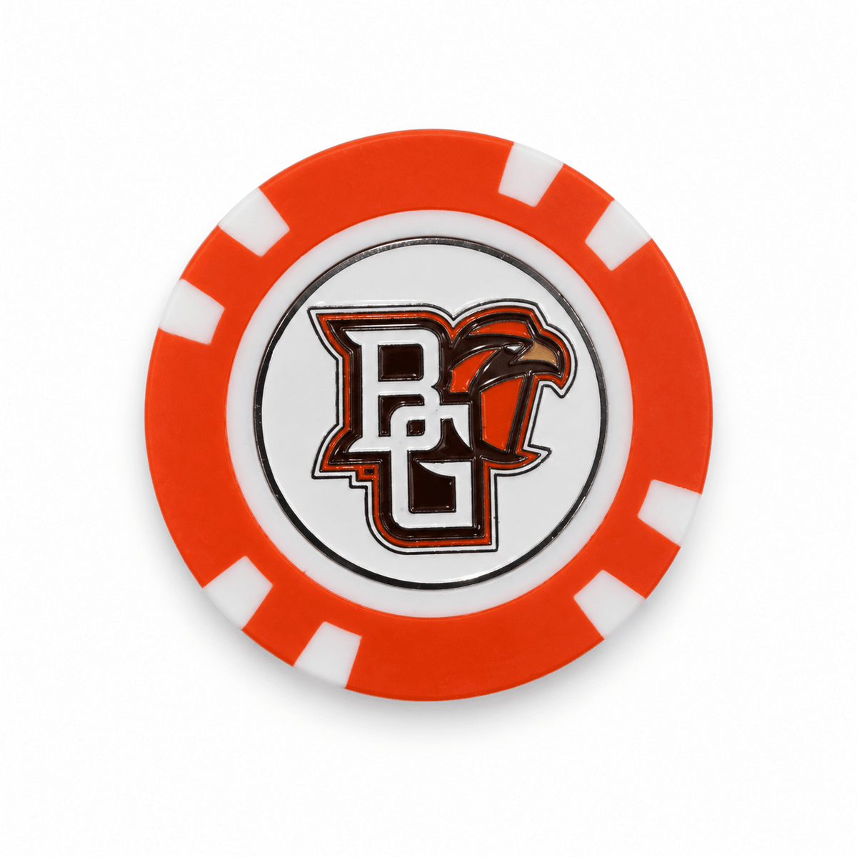 Bowling Green Falcons poker chip logo side