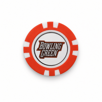 Bowling Green wordmark on poker chip
