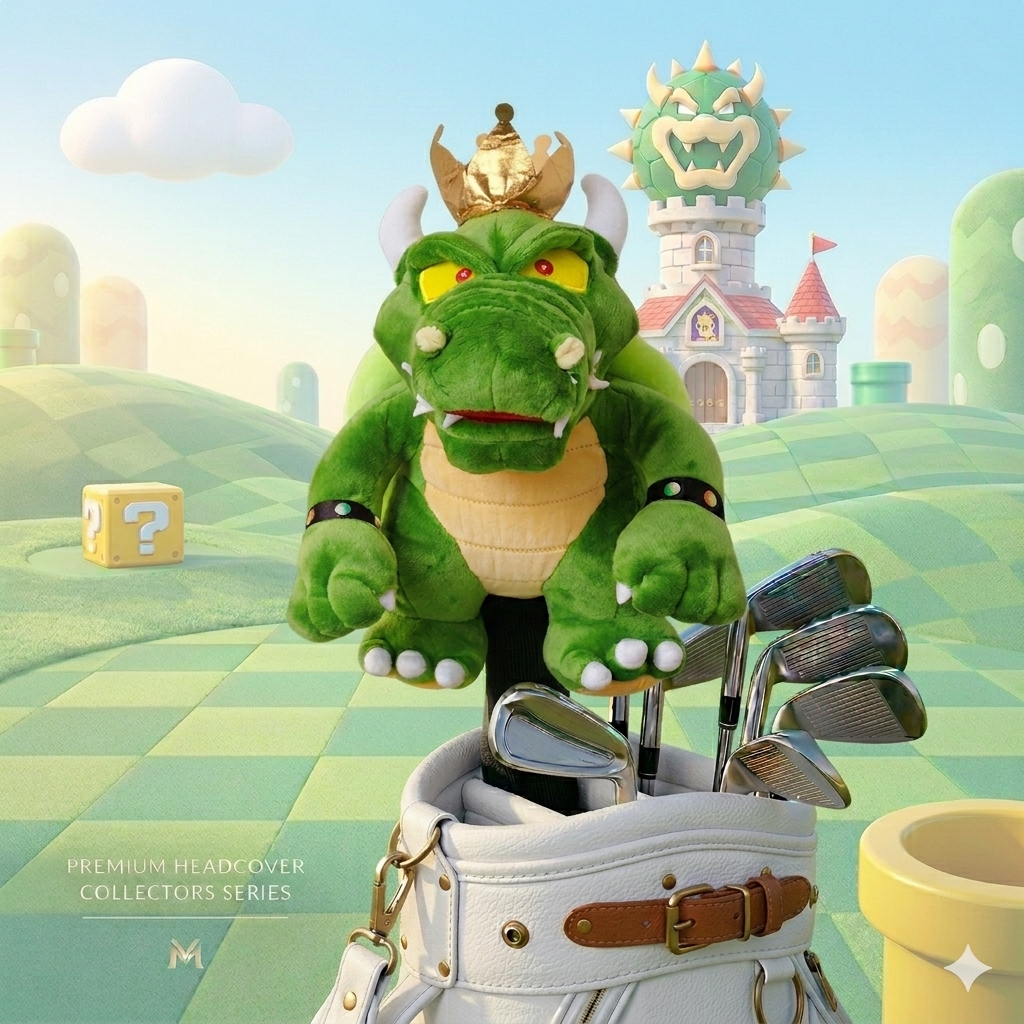 Bowser Inspired Driver Headcover - Green - Club Rehab
