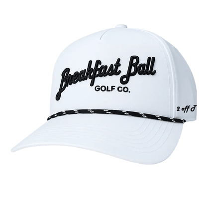 Breakfast Ball – White Performance Snapback - Club Rehab