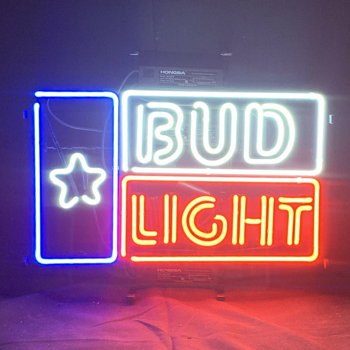 Bud Light Star Beer Neon Light Sign - Club Rehab