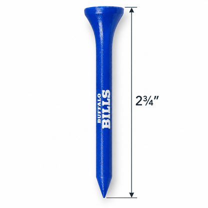 Blue Buffalo Bills golf tee with a 2¾-inch height measurement.