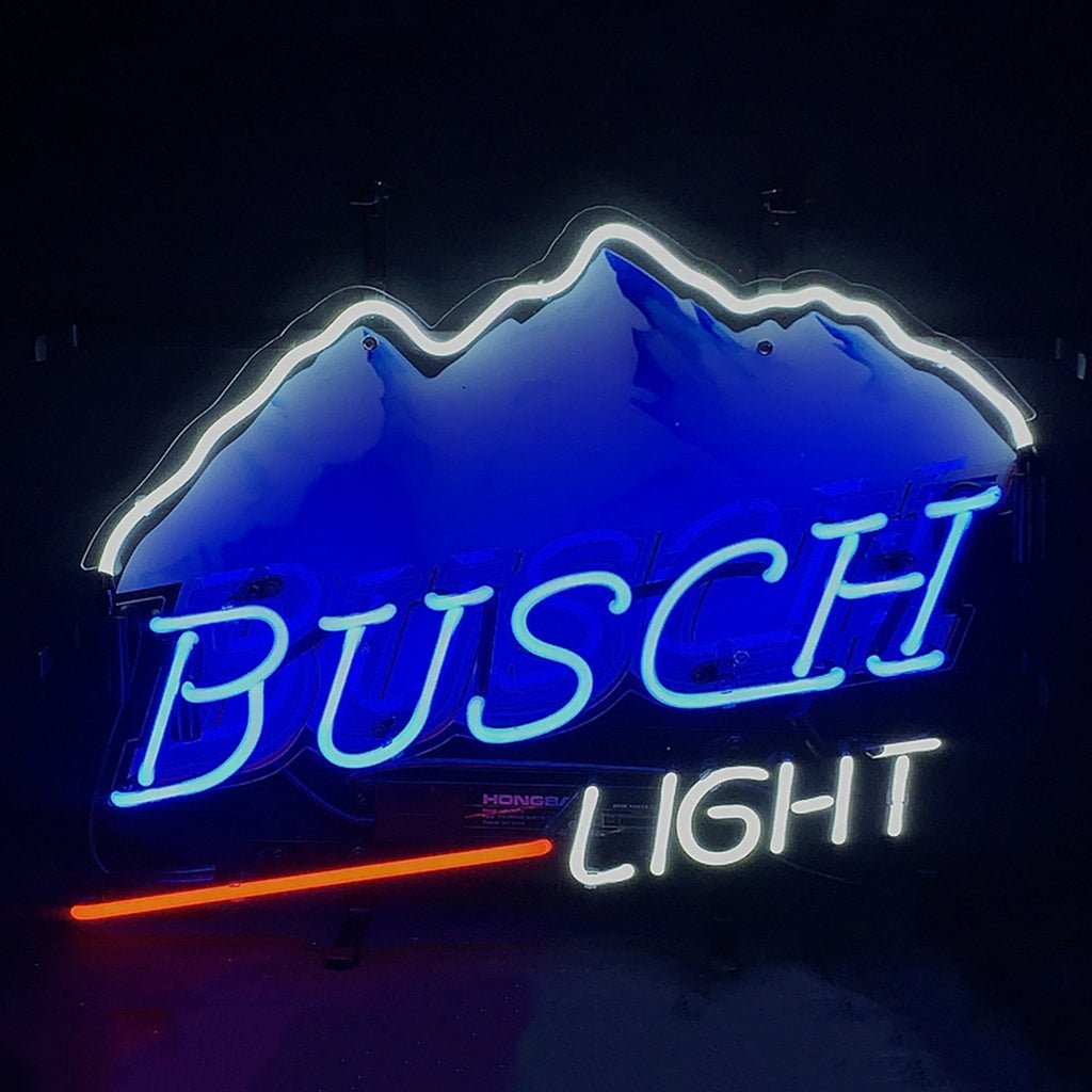 Busch Light Snow Mountain Beer Neon Signs Light - Club Rehab