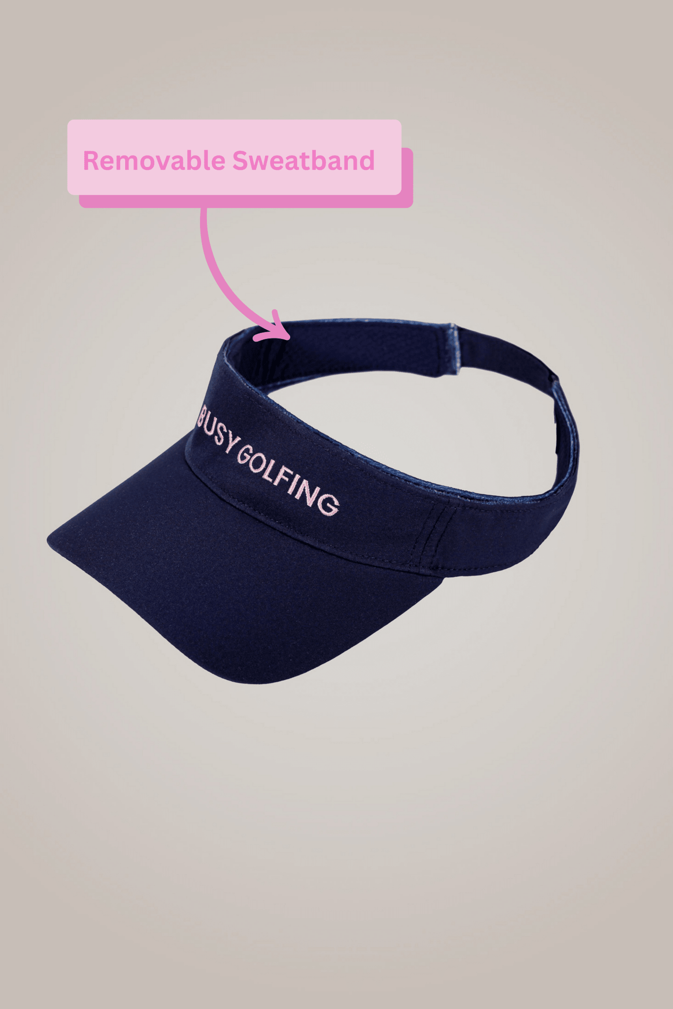Busy Golfing Navy Sport Visor - Club Rehab