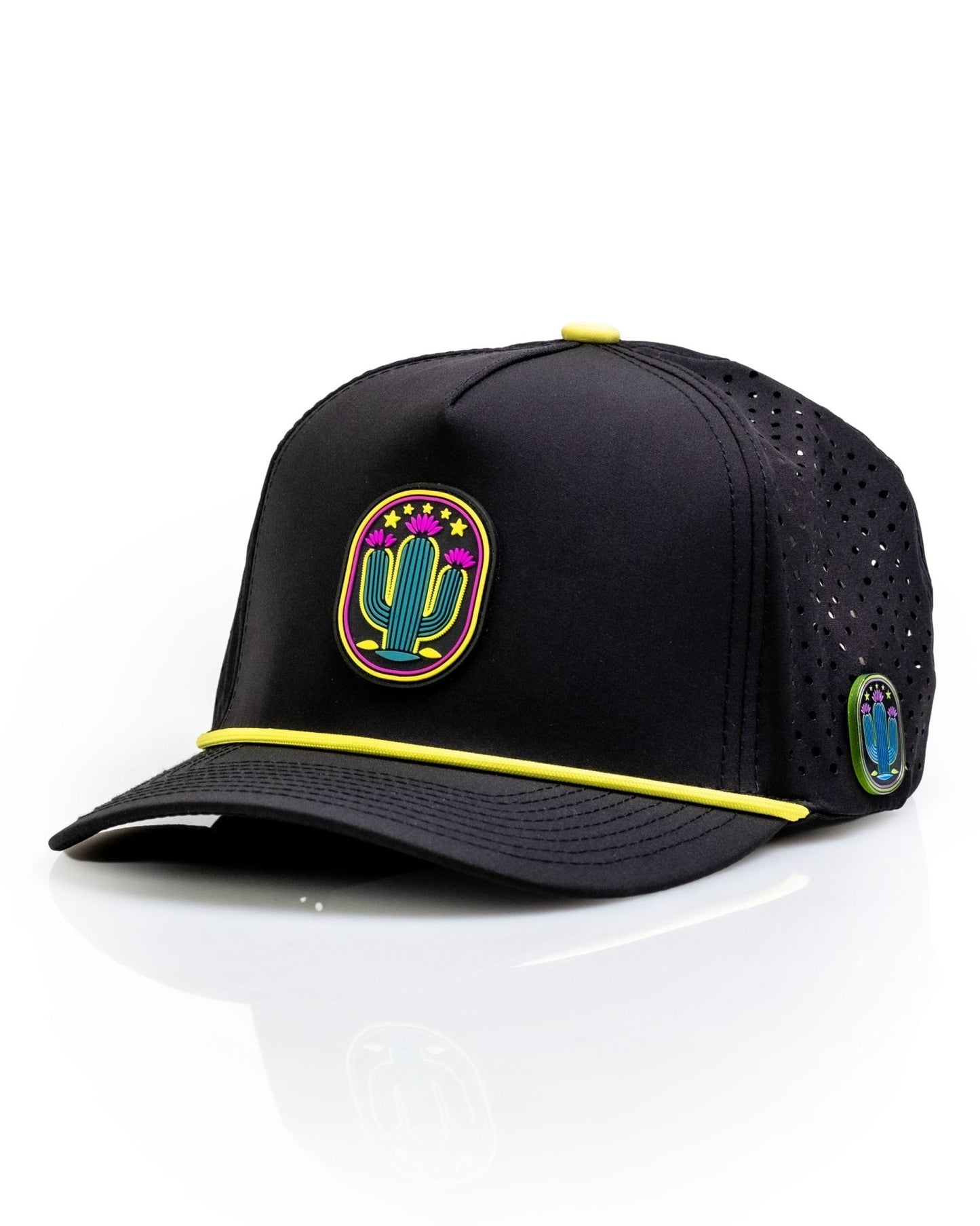 Cactus Black - Perforated Rope Hat - Club Rehab