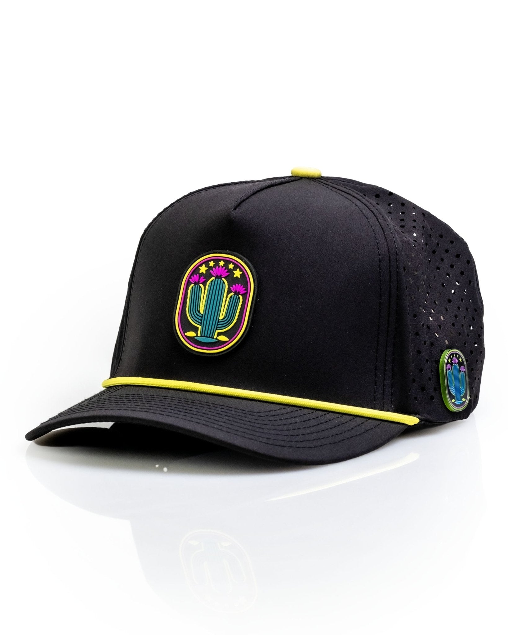 Cactus Black - Perforated Rope Hat - Club Rehab