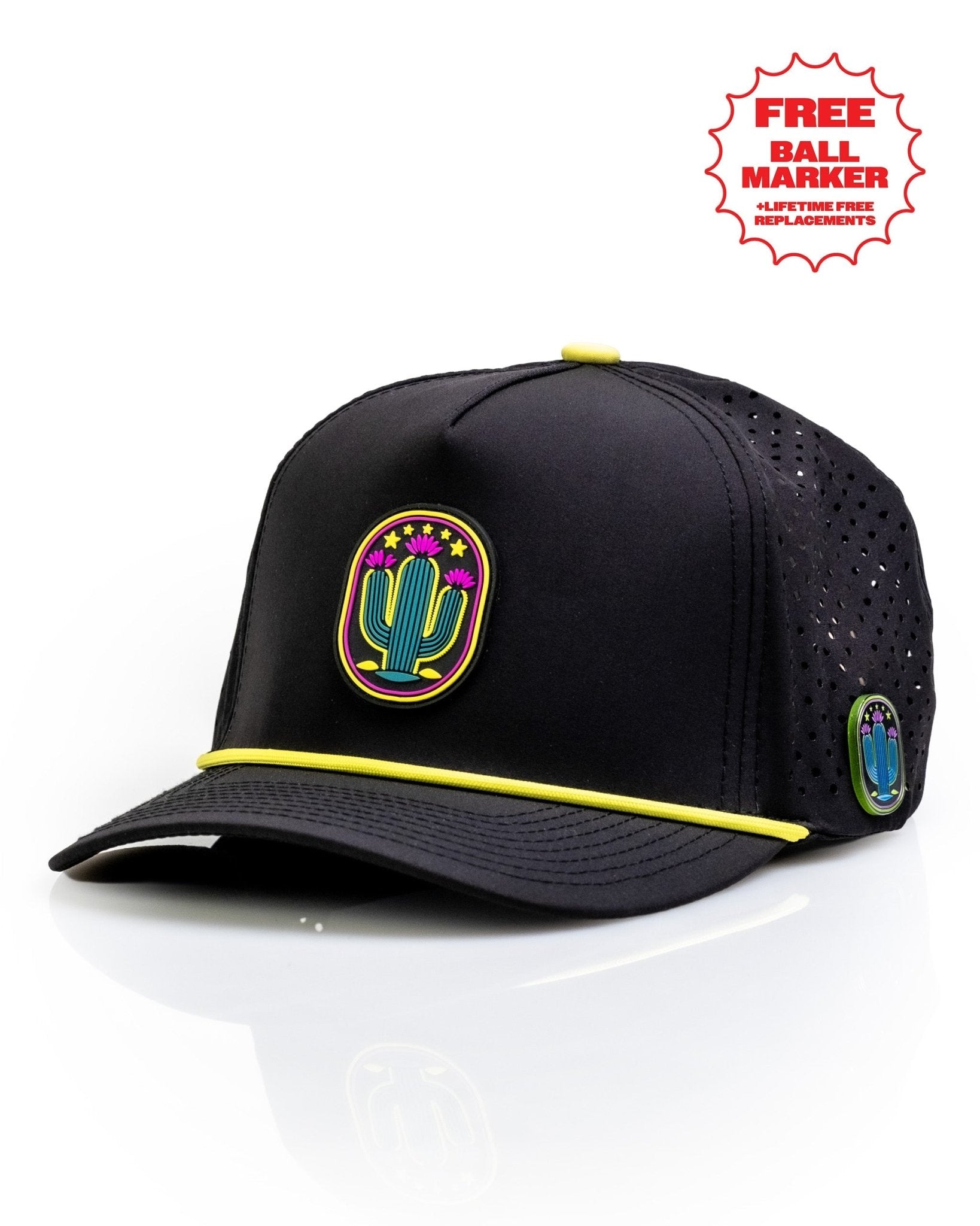 Cactus Black - Perforated Rope Hat - Club Rehab
