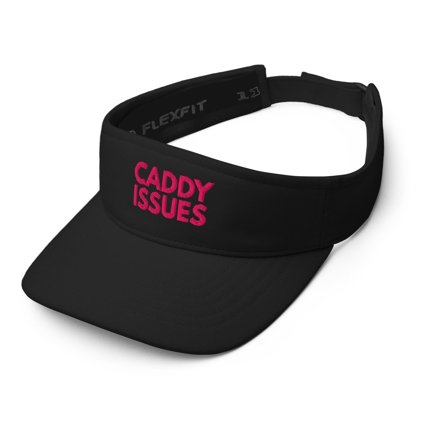 Caddy Issues Embroidered Golf Visor for Women - Black - Club Rehab