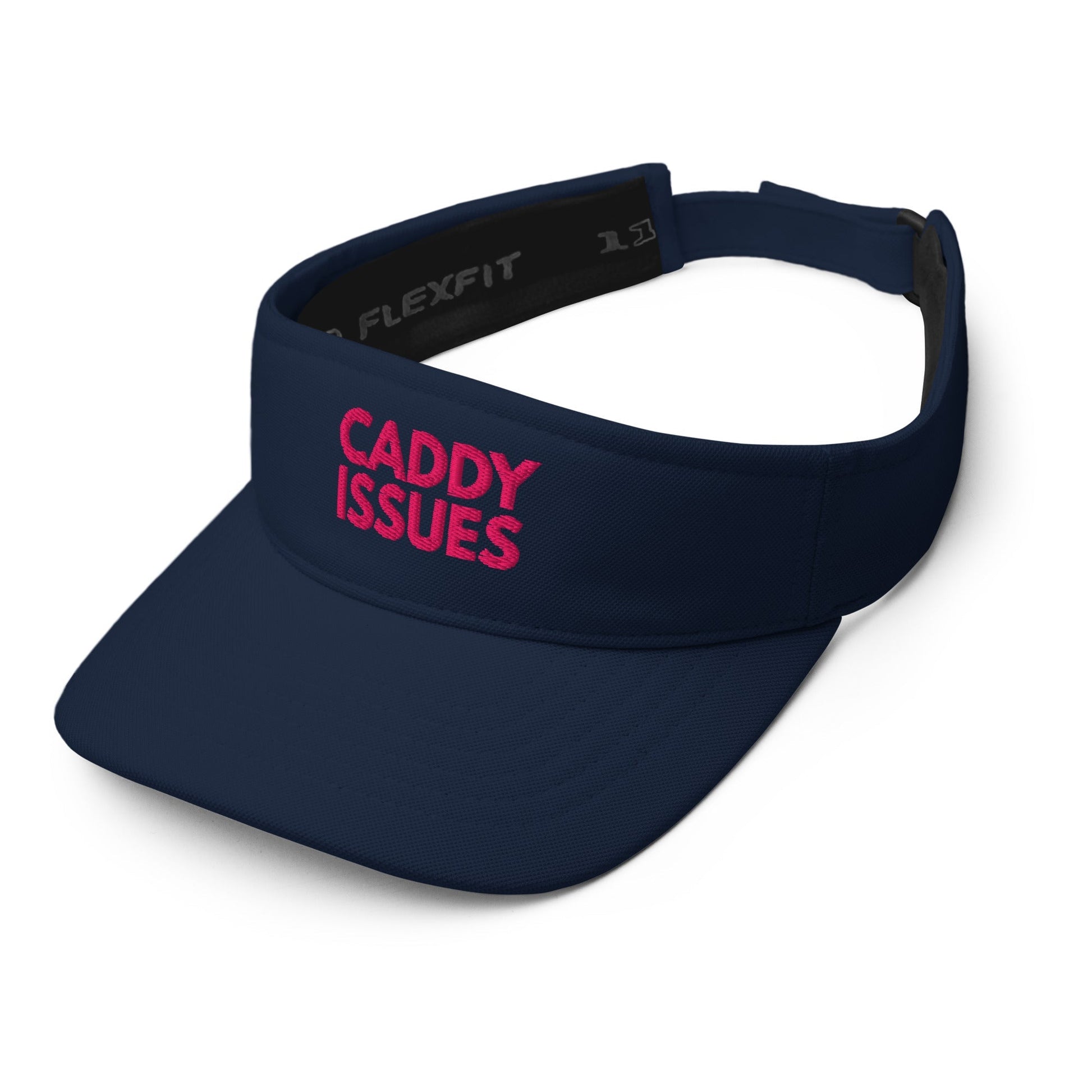 Caddy Issues Embroidered Golf Visor for Women - Navy - Club Rehab