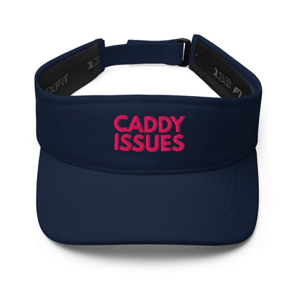 Caddy Issues Embroidered Golf Visor for Women - Navy - Club Rehab