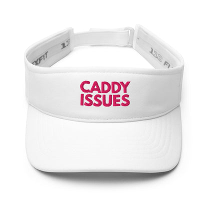Caddy Issues Embroidered Golf Visor for Women - White - Club Rehab