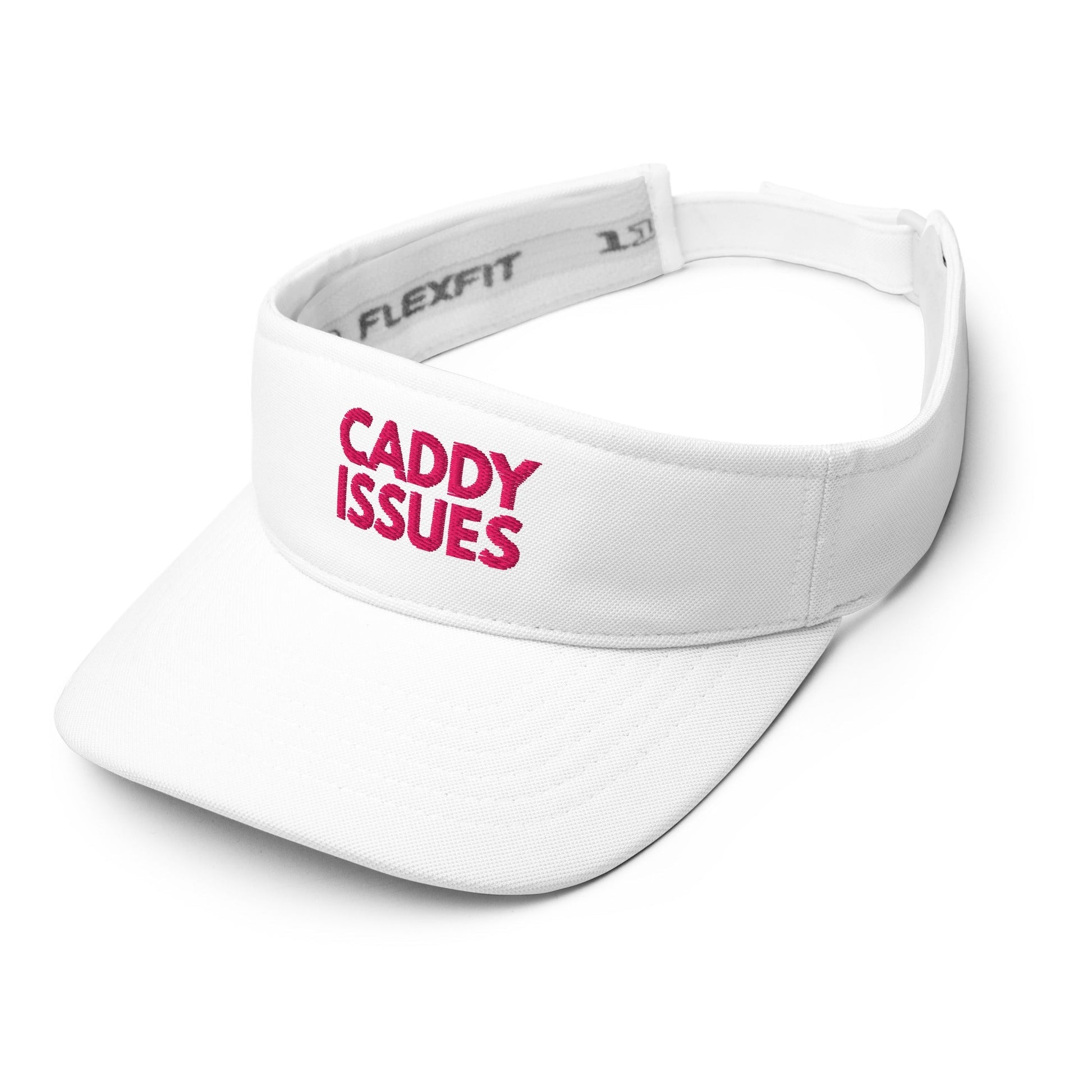 Caddy Issues Embroidered Golf Visor for Women - White - Club Rehab