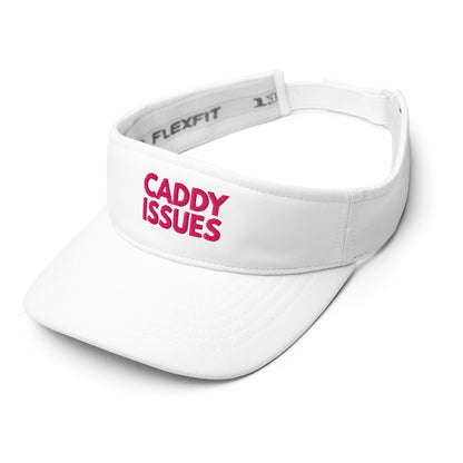 Caddy Issues Embroidered Golf Visor for Women - White - Club Rehab