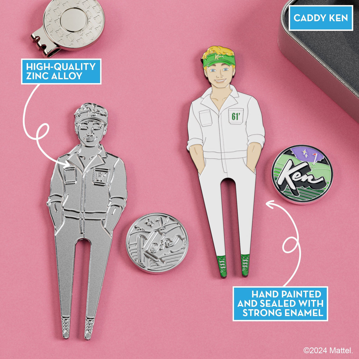 'Caddy Ken' Divot Tool and Golf Ball Marker Set