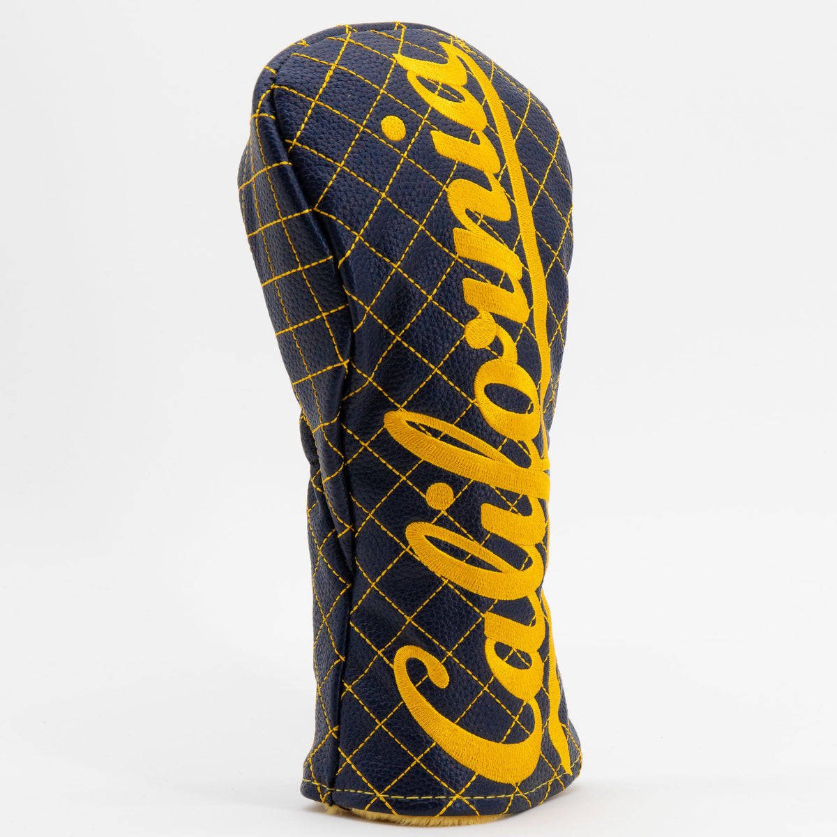 Cal Berkeley Golden Bears Solid Quilted Fairway Headcover, angled view