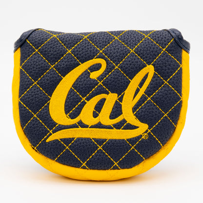 Cal Berkeley Golden Bears Solid Quilted Mallet Putter Cover, front view