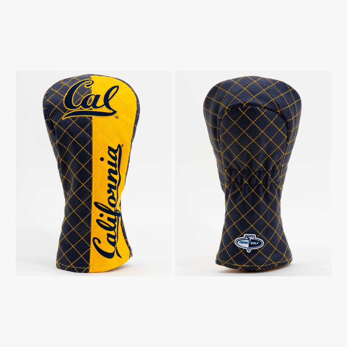 Cal Berkeley Golden Bears Split Quilted Fairway Headcover, front and back views