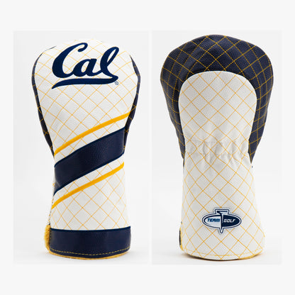 Cal Berkeley Golden Bears Striped Quilted Driver Headcover, front and back views