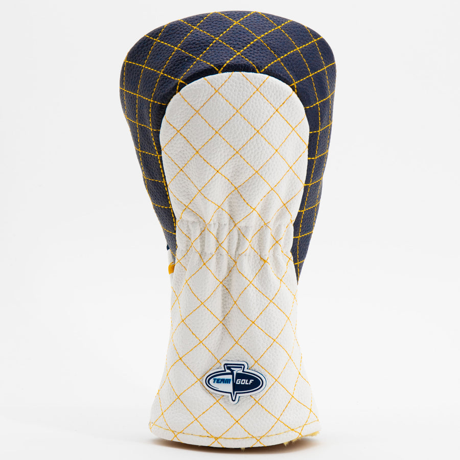 Cal Berkeley Golden Bears striped quilted fairway cover, back view