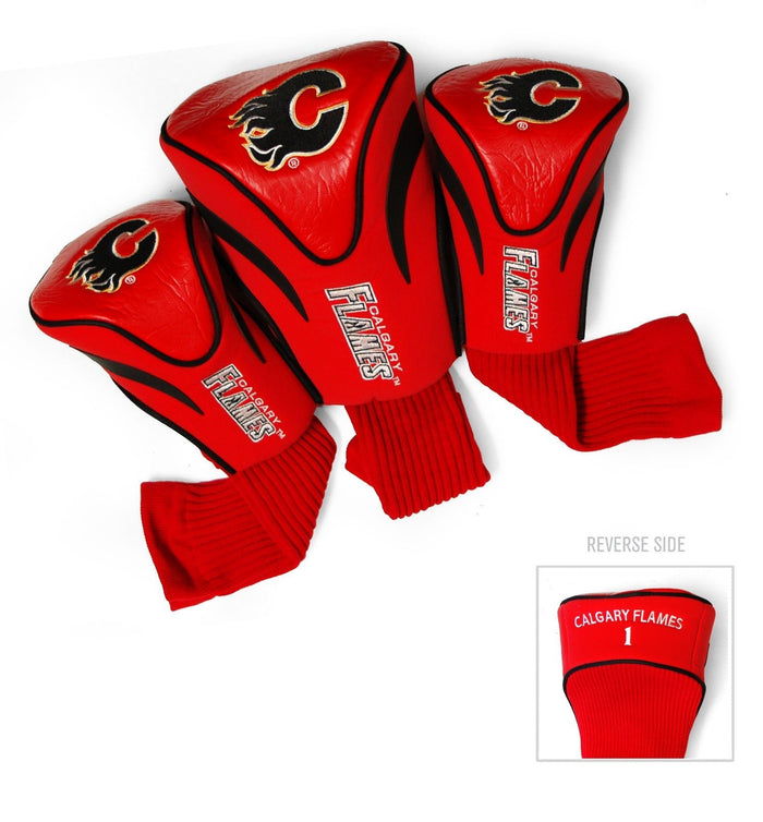 Calgary Flames 3 Pack Contour Sock Headcovers - Club Rehab