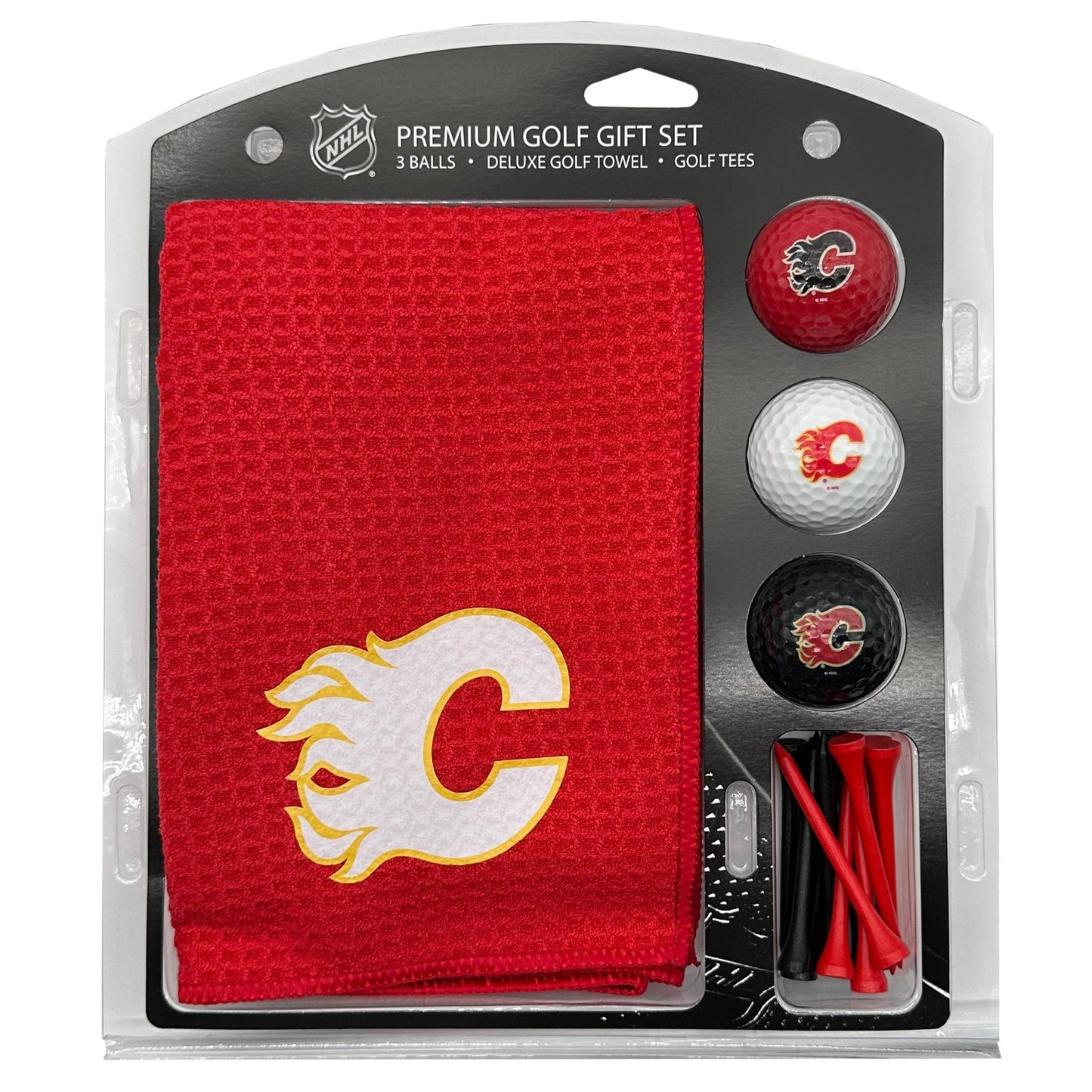 Calgary Flames Microfiber Towel Golf Gift Set - Club Rehab