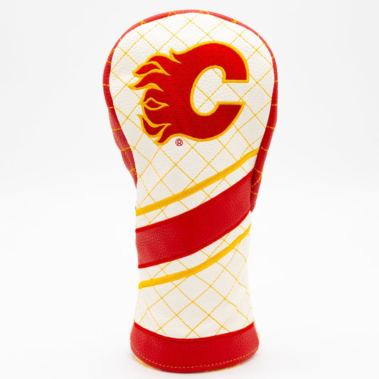 Calgary Flames stripe fairway quilted golf headcover