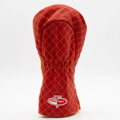 Calgary Flames split driver quilted golf headcover alternate view