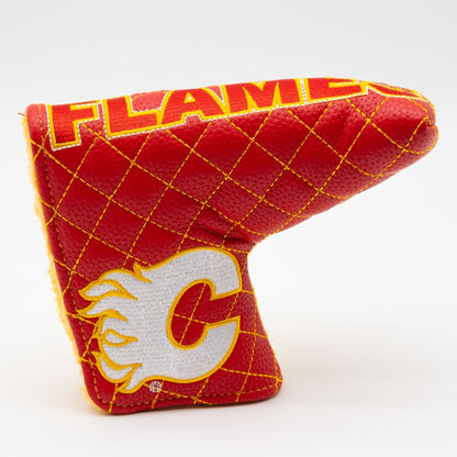 Calgary Flames split blade putter quilted golf headcover