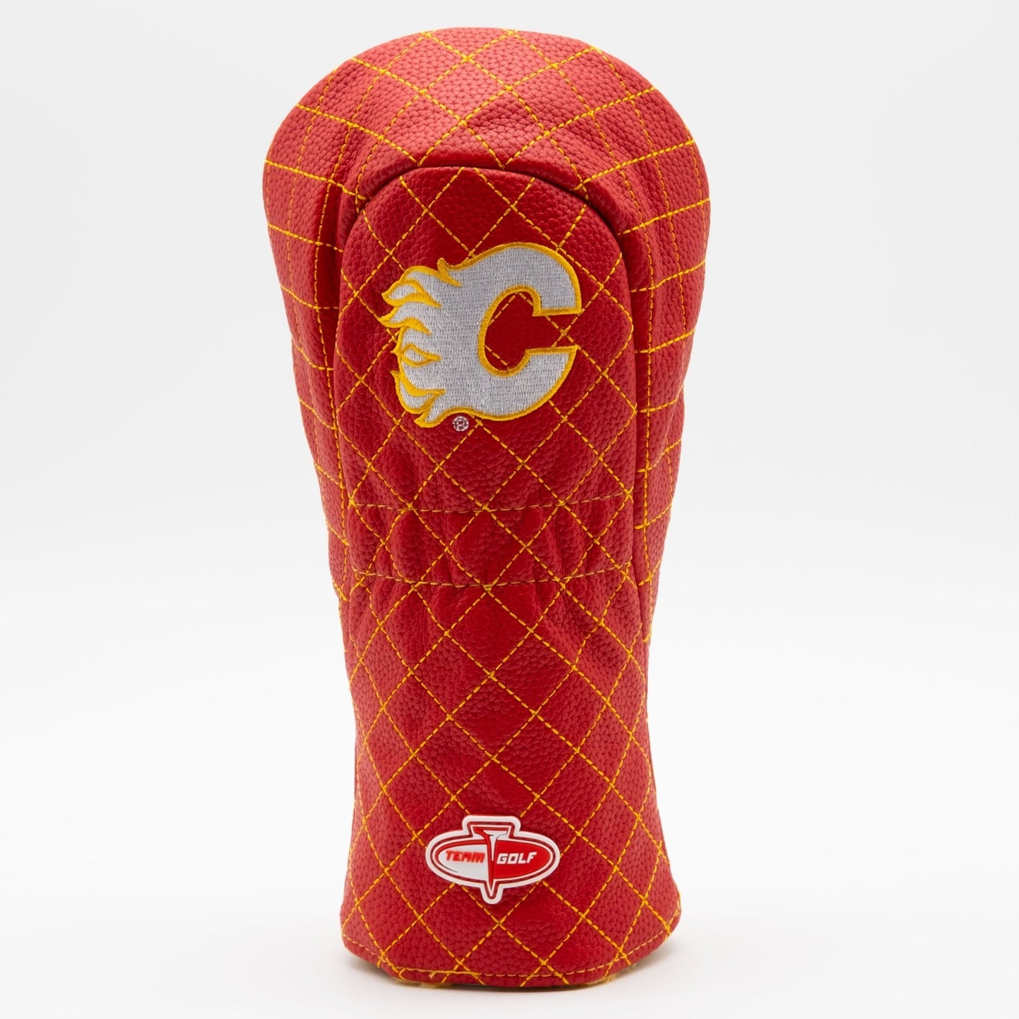 Calgary Flames solid fairway quilted golf headcover alternate view