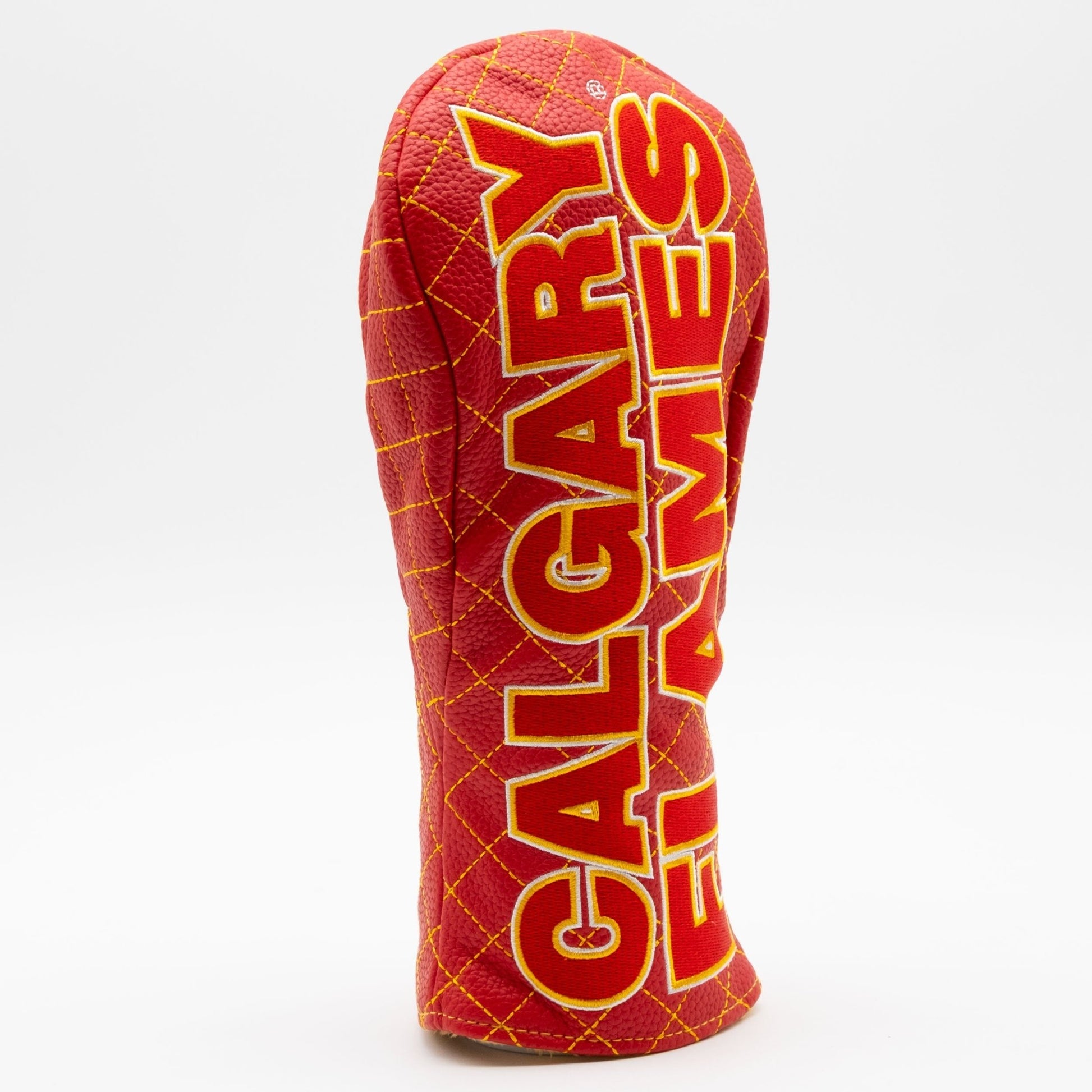 Calgary Flames solid fairway quilted golf headcover alternate view