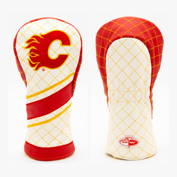 Calgary Flames Gestreiftes gestepptes Fairway-Schlägerhaube