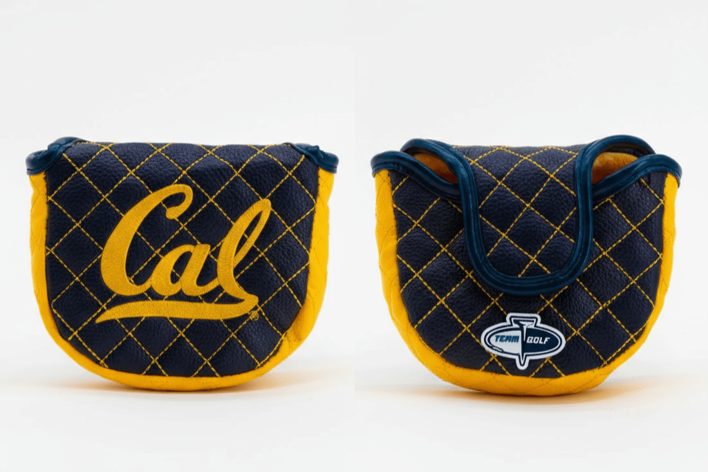 California Golden Bears Quilted Headcovers – Go Bears Collection - Mallet Putter Solid - Club Rehab